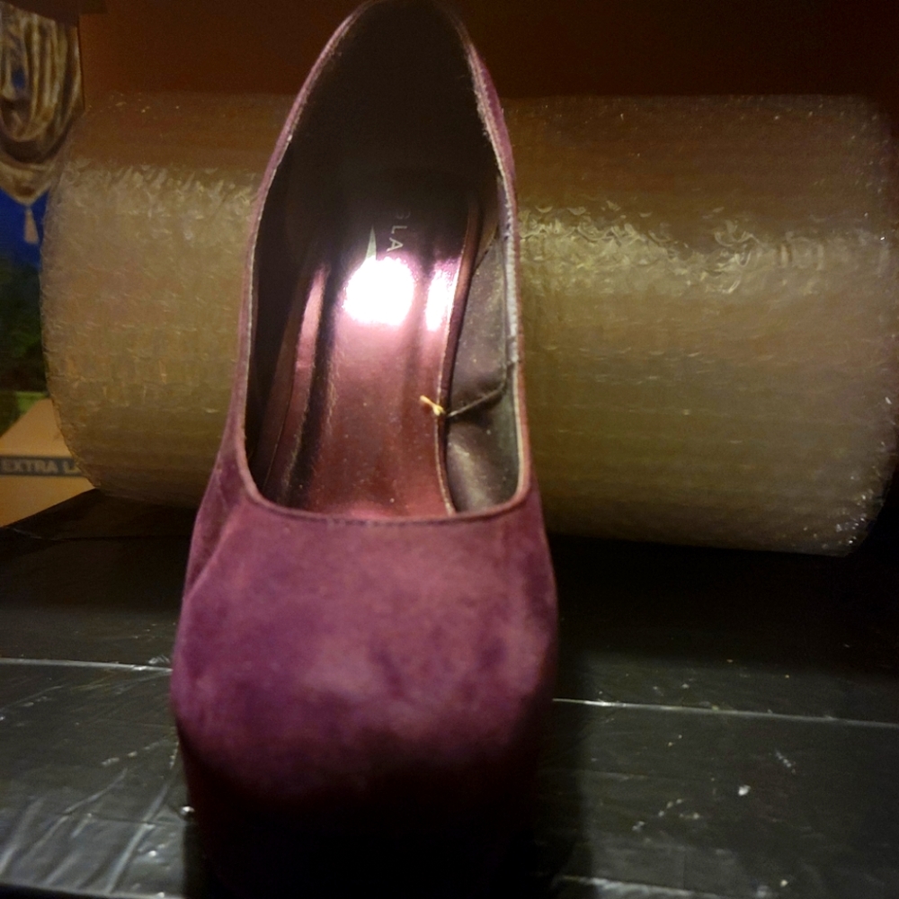 Suede high heels